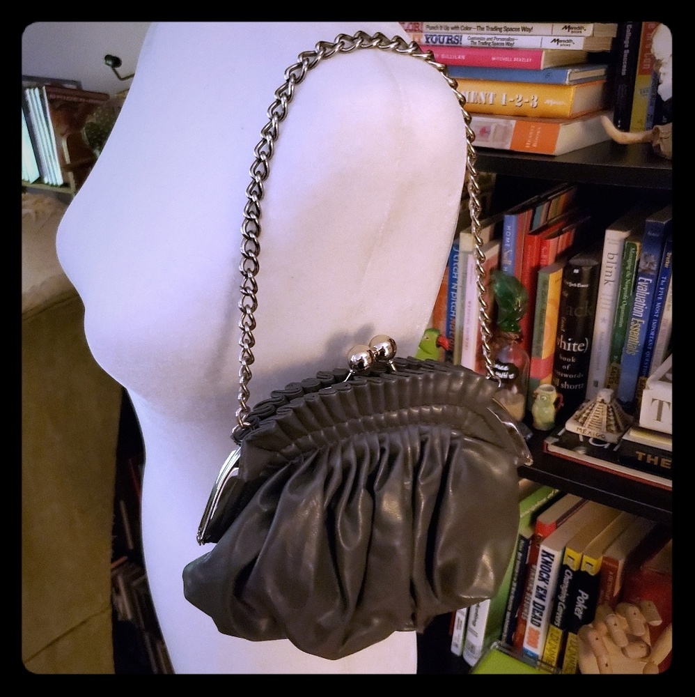 Grey Pouch Style Purse